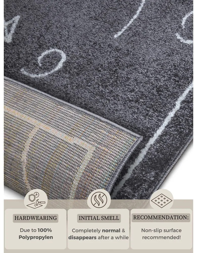 Тъмносив детски килим 120x170 cm Gameplan - Hanse Home