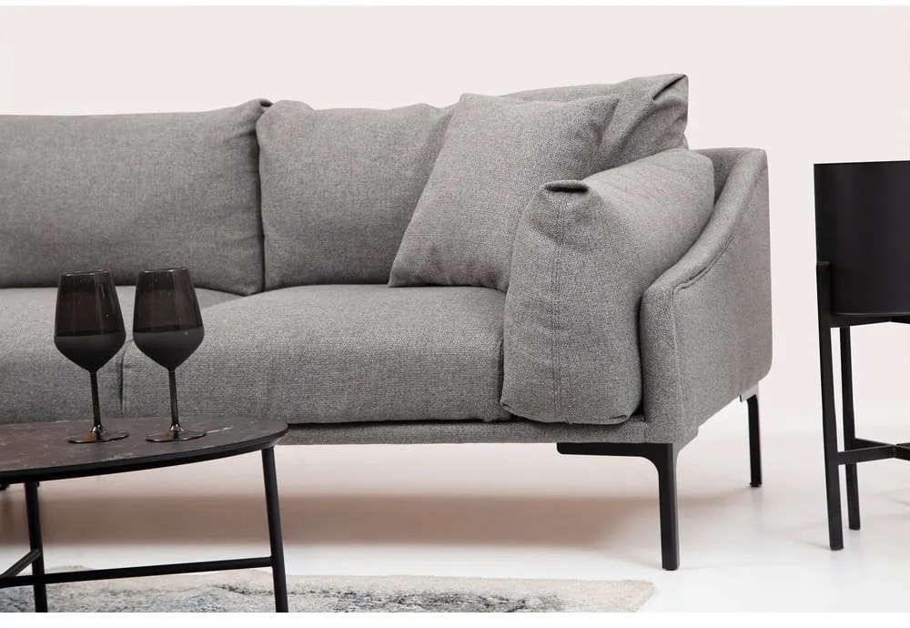 Сив ъглов диван , ляв ъгъл Leo - Artie