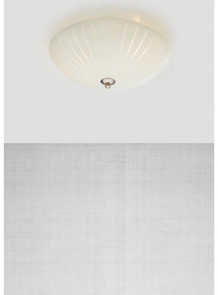 Бяло осветително тяло за таван със стъклен абажур ø 35 cm Cut – Markslöjd