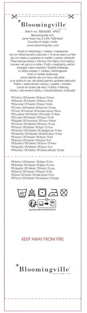 Синьо одеяло 130x160 cm Eviaya – Bloomingville