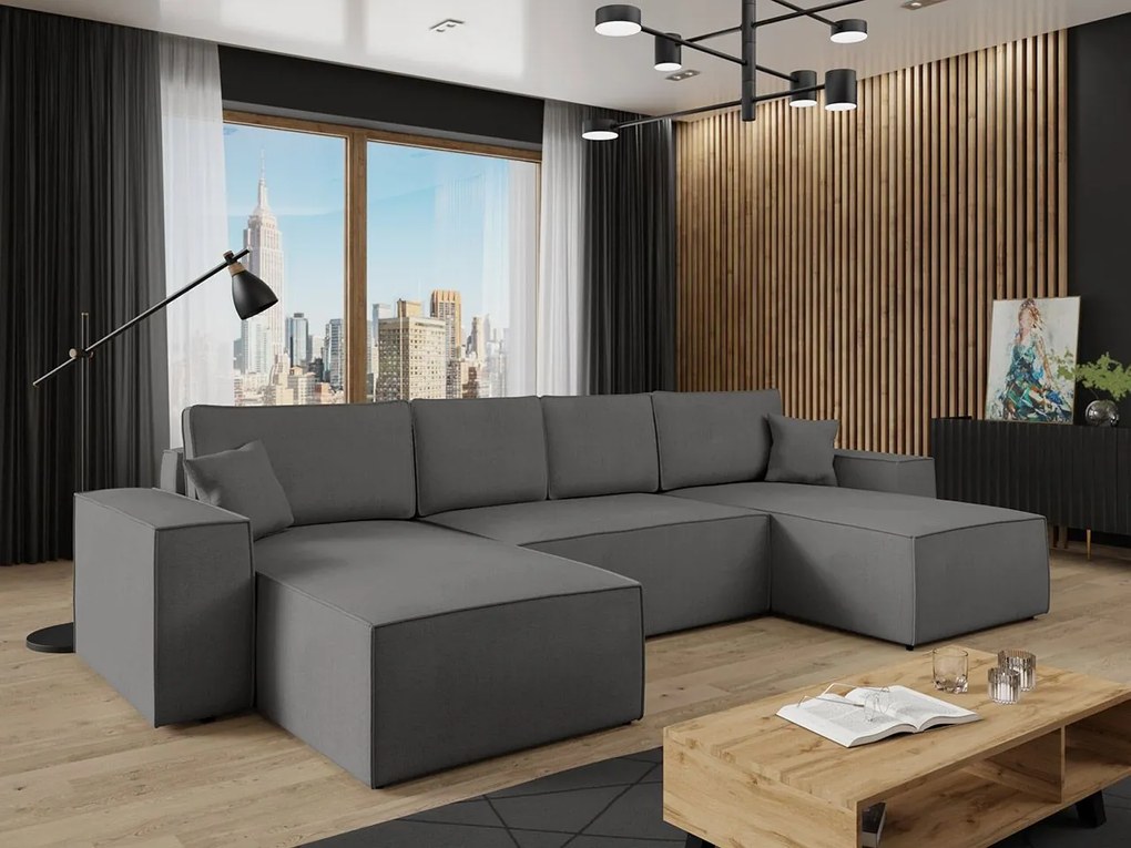 Ъглов диван Malga Maxy II-Gkri Skouro