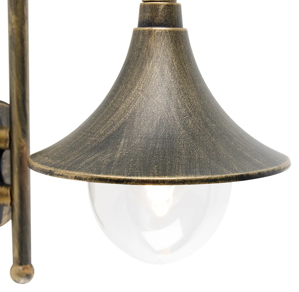 Интелигентна външна стенна лампа антично злато IP44 с WiFi A60 - Daphne