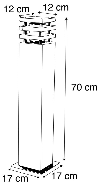 Модерна външна подова лампа пясъчник 70 см - Grumpy