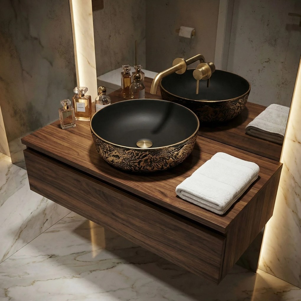 Умивалник за плот Rea Babilon Gold