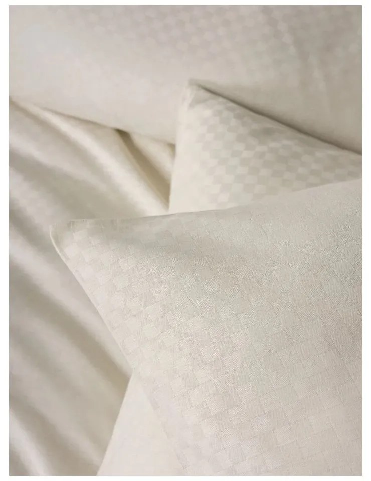 Бежово единично спално бельо от памук Renforcé 140x200 cm Checkered – Mila Home Luxury