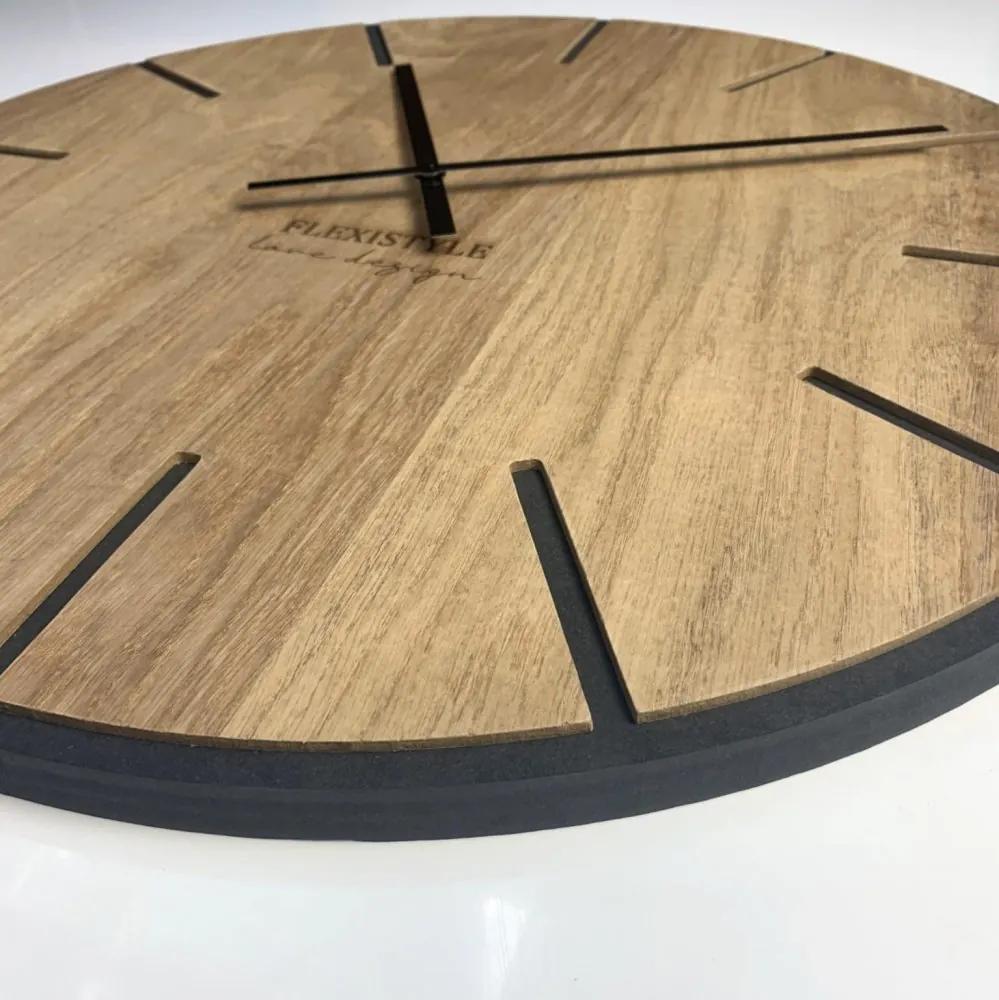 Голям дървен часовник в кафяв цвят 60 см