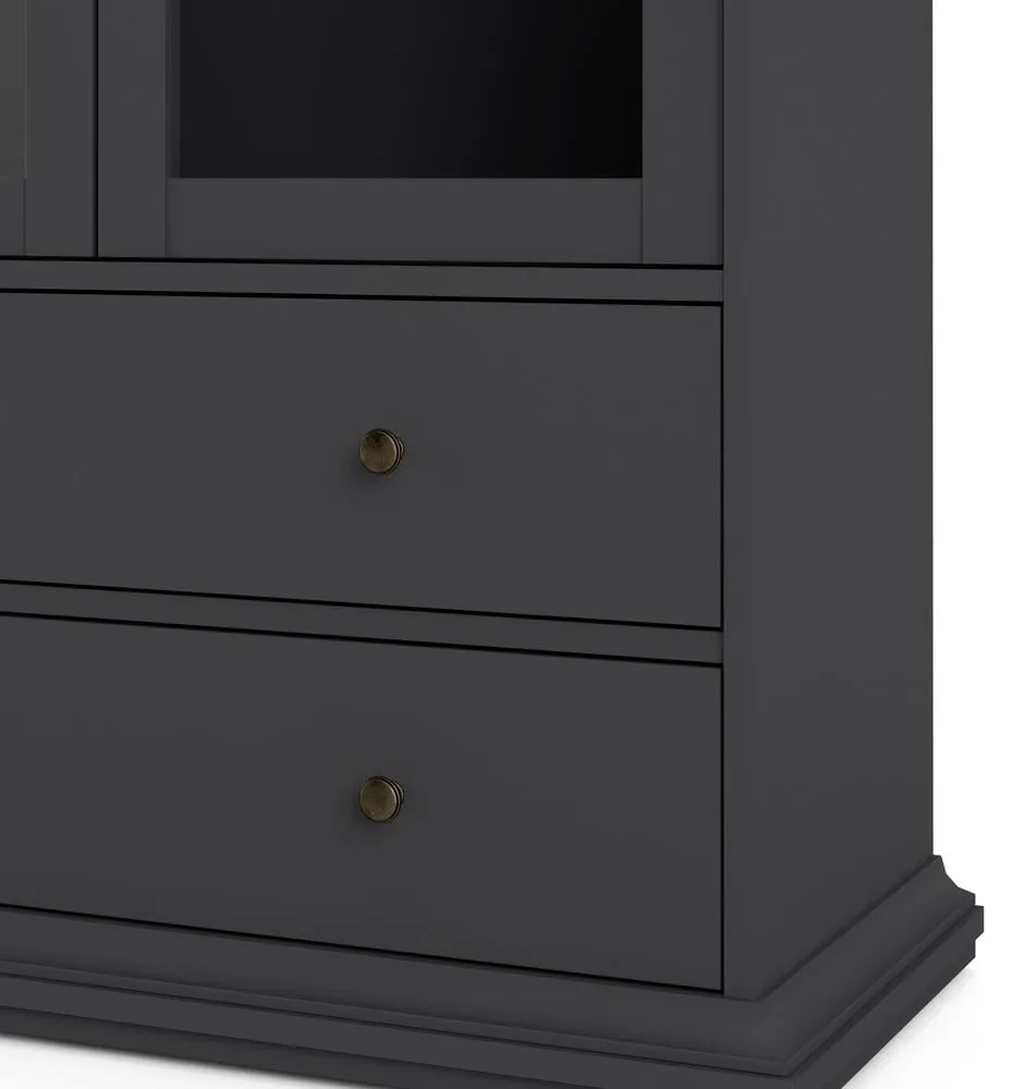 Сива витрина 96x201 cm Paris – Tvilum