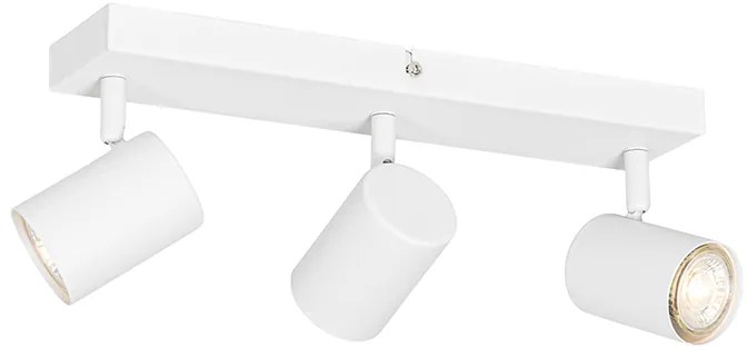 Модерна таванна лампа бяла 3-лампи регулируема правоъгълна - Jeana