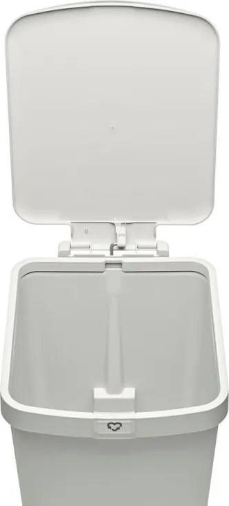 Кош за боклук с педал Brabantia StepUp 1008483, 25 л, Екологични материали, Голям отвор, Светлосив