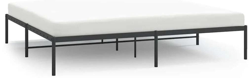 350853 vidaXL Метална рамка за легло, черна, 200x200 см