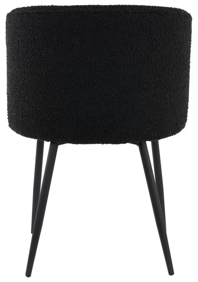 Черен тапициран трапезен стол Elyna – Light & Living