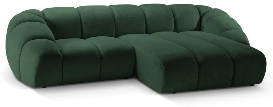 Зелен ъглов диван (десен ъгъл) Diana – Micadoni