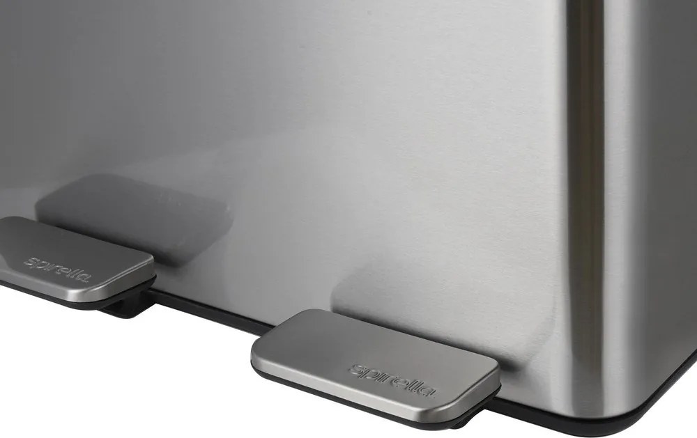 Стоманено кошче за боклук 2x20 l за рециклиране с педал в матово сребрист цвят Aliya – Spirella