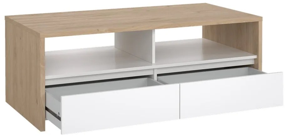 Масичка за кафе в бял и естествен цвят 60x120 cm Next – Tvilum