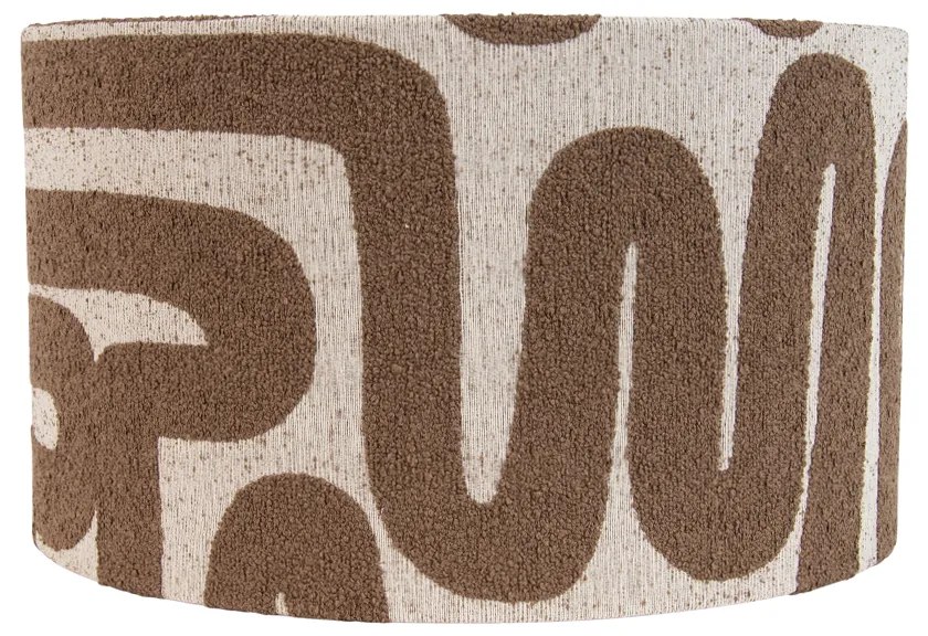 Текстилен абажур кафяв с бежови райета 35/35/20