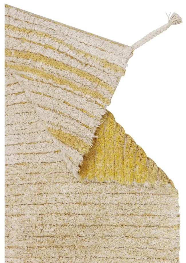 Памучен килим в цвят жълта охра 80x140 cm Twin Amber – Lorena Canals