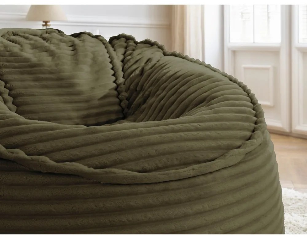 Зелен пуф от рипсено кадифе Socrate – Bobochic Paris