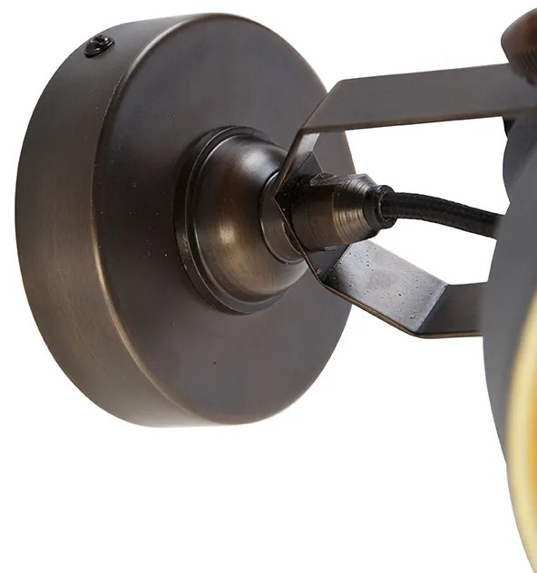 Индустриален стенен аплик бетон с мед регулируем - Liko