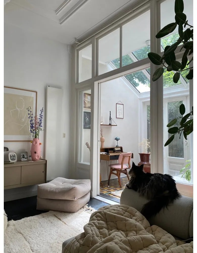 Пуф за сядане Бежов More - Karup Design