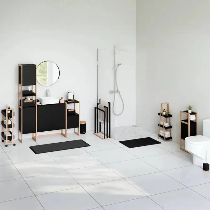 Огледало за баня 5five Natureo, Въртящо - Черен