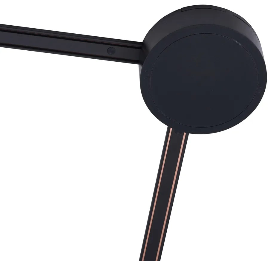 Релсова система за осветление с 6 прожектора и 2 висящи лампи черна 1-фазна - Magnetic Eggy