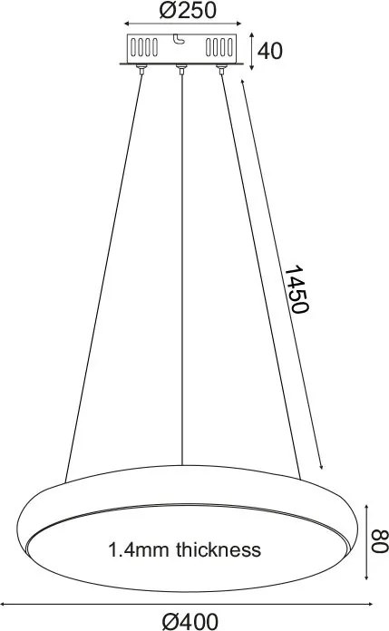 таванна светлина Mode LED-бял-Диаметър: 40 См.
