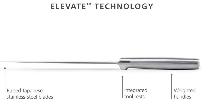 Комплект ножове с поставка от неръждаема стомана 5 бр. Elevate Fusion – Joseph Joseph