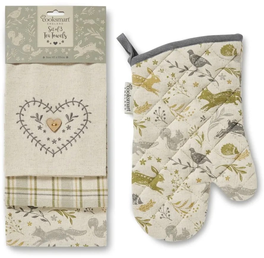 Чаени кърпи и кърпа за съдове в комплект от 4 бр. Woodland – Cooksmart ®