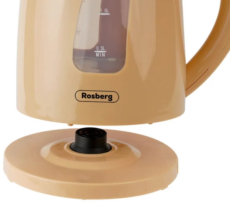 Електрическа кана Oliver Voltz OV51230B, 2200W, 1.7 л, Светлинен индикатор, Безжична, Кремав