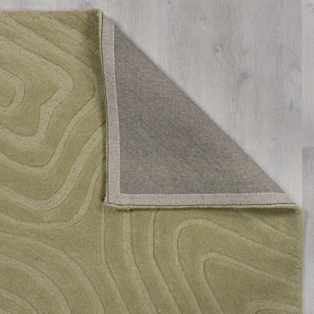 Ръчно изработен вълнен килим в цвят каки 200x290 cm Mesmerise Sage – Flair Rugs