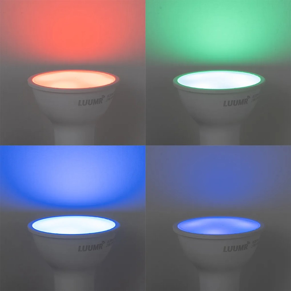 Комплект от 5 Смарт GU10 50mm Димируеми LED Крушки Опал 4.7W 400 lm 2700-6500K