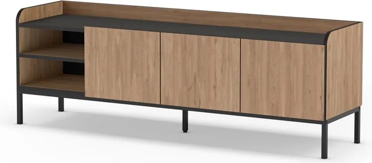 Маса за телевизор от дъбов декор в естествен цвят 160x55x42 cm Adara – Marckeric