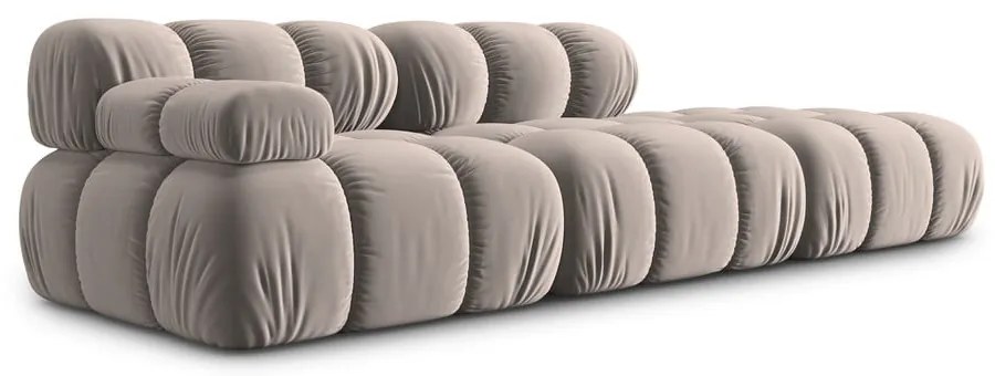 Светлокафяв кадифен модулен диван 282 cm Bellis – Micadoni