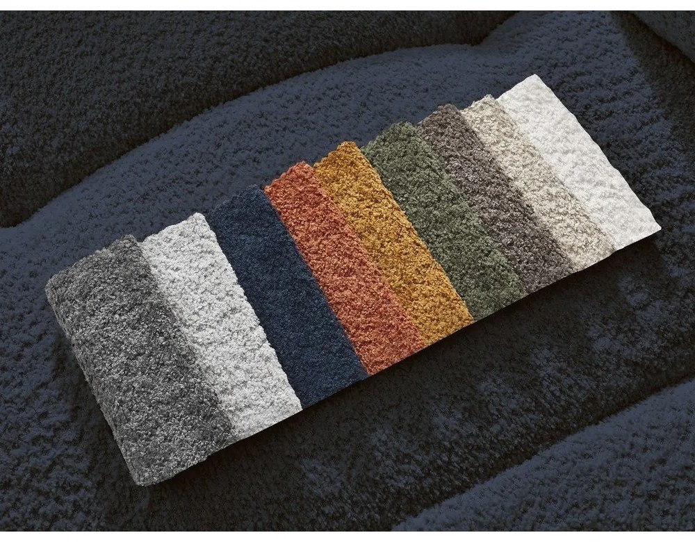 Син разтегателен ъглов диван с място за съхранение от букле (ляв ъгъл) Roxelane – Bobochic Paris