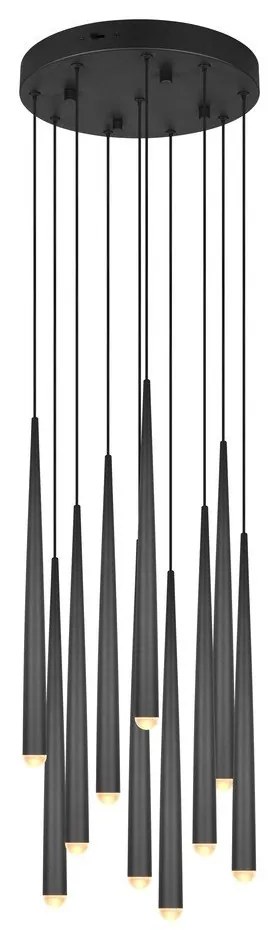 Черно LED висящо осветително тяло ø 30 cm Cala – Trio Select