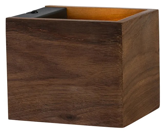 Комплект от 2 интелигентни стенни лампи орехово дърво с WiFi G9 - Transfer