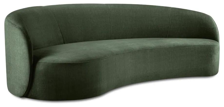 Асиметричен диван от зелено кадифе , ляво Debbie - Mazzini Sofas