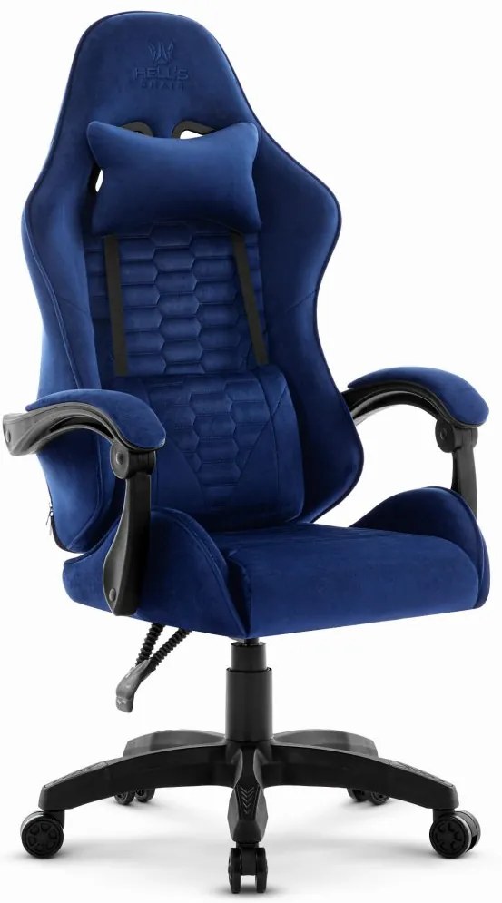 Геймърски стол HC-1000 NAVY - кадифена тъкан