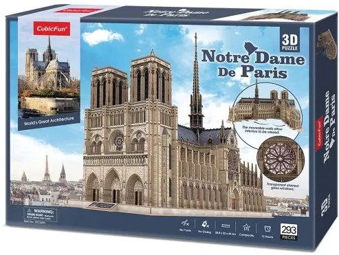 Cubic Fun - Пъзел 3D Notre Dame de Paris Master Collection