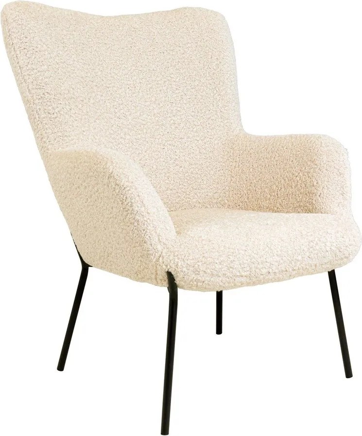 Кремаво кресло от изкуствен косъм Glasgow – Bonami Essentials
