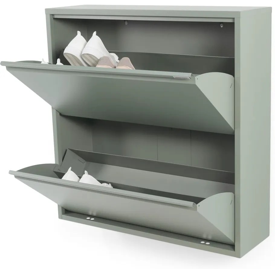 Зелено-сива метална етажерка за обувки Billy - Spinder Design