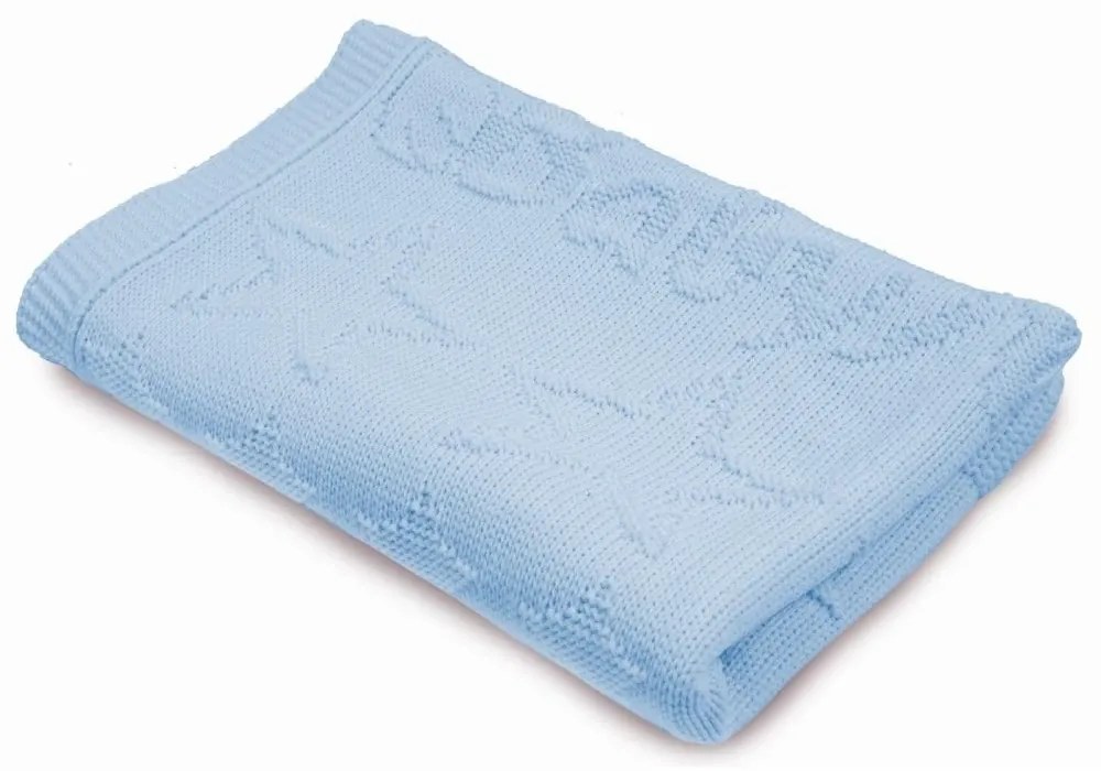 Baby Matex - Одеало плетено синьо 75/100