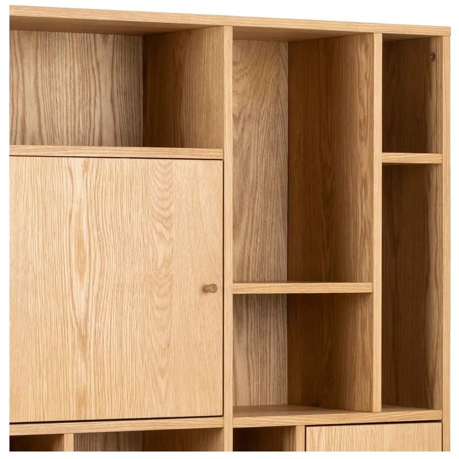 Библиотека от дъб в естествен цвят 90x180 cm Rangoon – Actona