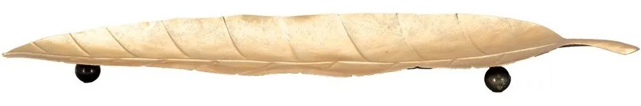 Метален декоративен поднос 11x38 cm Foglia - Mauro Ferretti