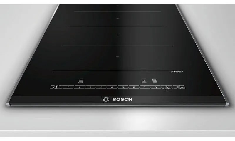 Керамичен плот за вграждане Bosch PXX375FB1E, 3700W, 2 зони, 17 степени, ComfortProfile, QuickStart, Индукционен, Черен