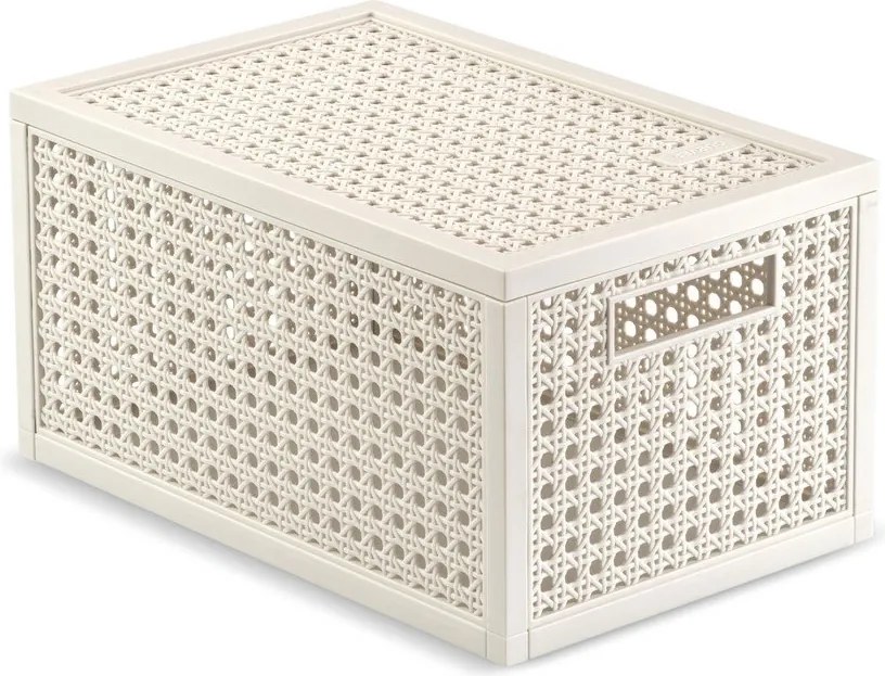 Кремава кутия за съхранение с капак от рециклирана пластмаса 19x30x15 cm Kaya – Curver