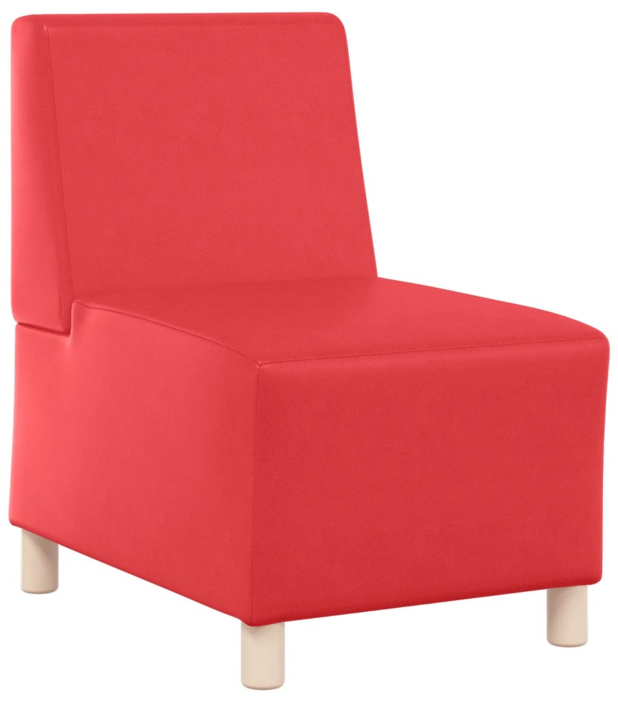 4108492 vidaXL Диван стол Червено 55 x 74 x 82 см Изкуствена кожа