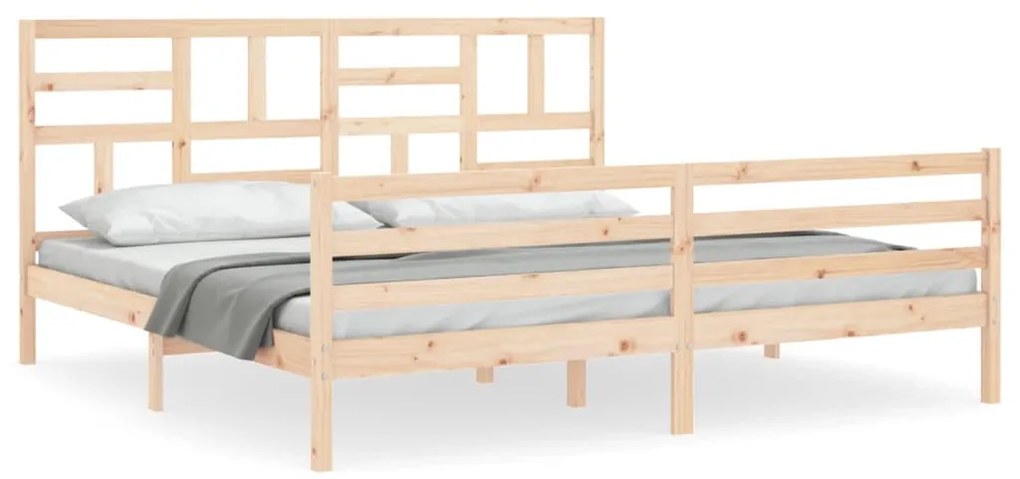 3194911 vidaXL Рамка за легло с табла Super King Size дърво масив