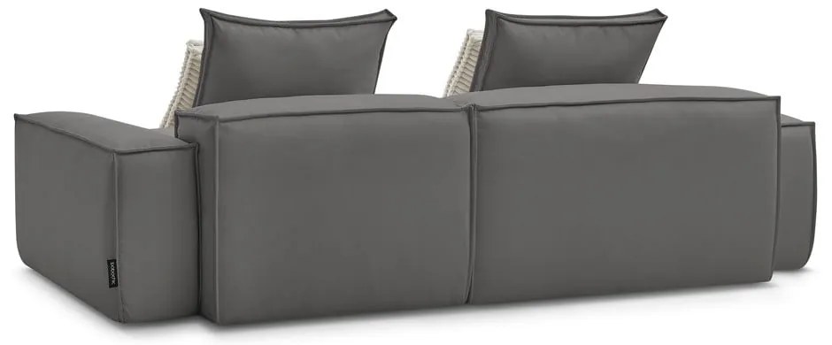 Сив ъглов диван от изкуствена кожа (променлив) Boheme – Bobochic Paris