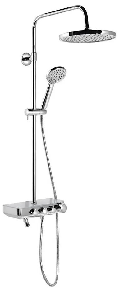 Aqualine - Душ комплект със смесител FARRAO, лъскав хром